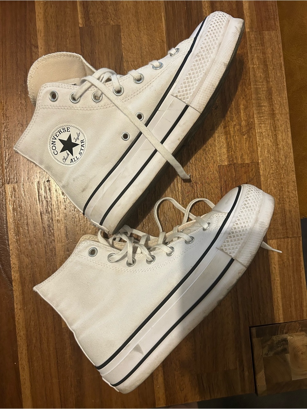 Converse White High Top Canvas Sneakers